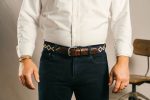Corbina Woven Belt - Exótico Burgundy - Image 3