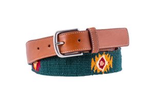 Guatemalan Forest Green Woven Belt