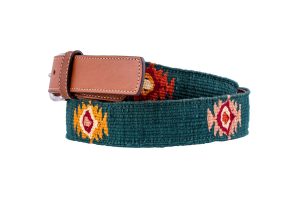 Guatemalan Forest Green Woven Belt - Image 4