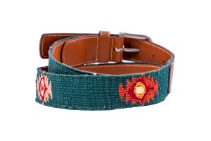 Guatemalan Forest Green Woven Belt - Image 3