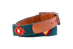 Guatemalan Forest Green Woven Belt - Image 2