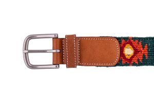 Guatemalan Forest Green Woven Belt - Image 6