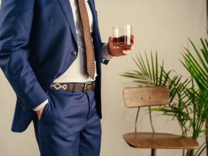 Corbina Chocolate Leather Woven Belt - Image 6